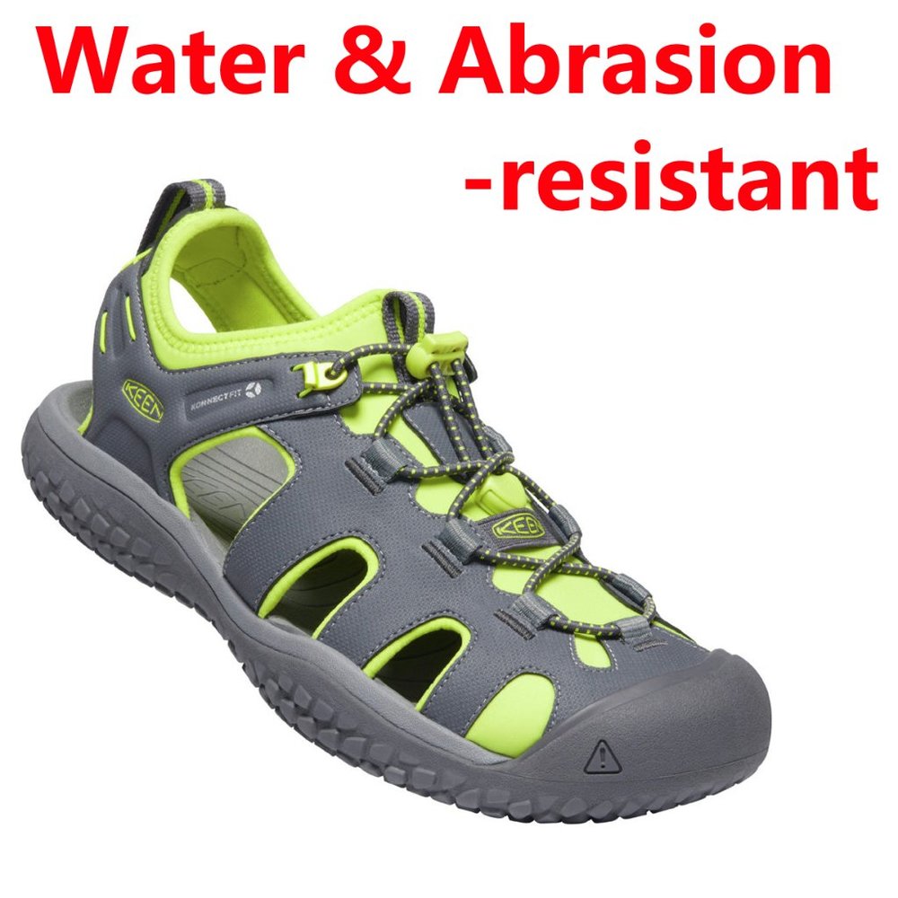 Brand New Keen Men's SOLR Grey Sandals - Water & Abrasion-resistant, Lightweight